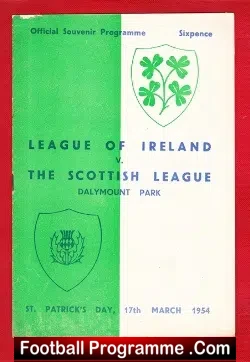 League Of Ireland v Scottish League 1954