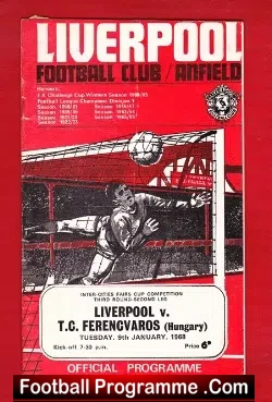 Liverpool v Ferencvaros 1968 – Fairs Cup