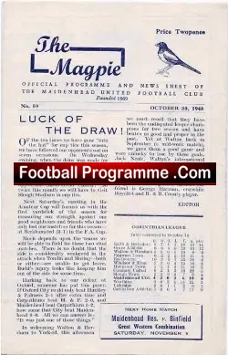 Maidenhead United v Walton Hersham 1948 – 1940s