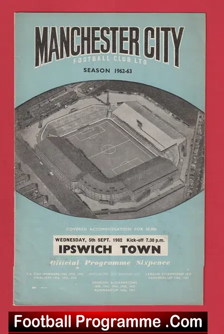 Manchester City v Ipswich Town 1962