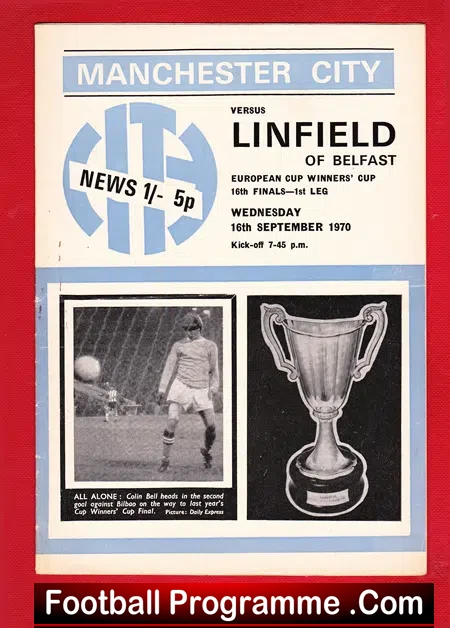 Manchester City v Linfield 1970 – Belfast