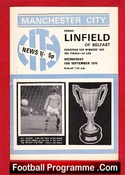 Manchester City v Linfield 1970 – Belfast