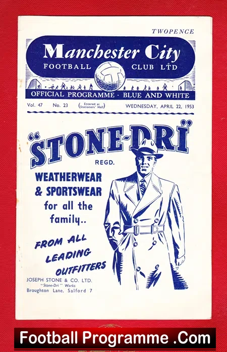 Manchester City v Preston 1953 – 50s
