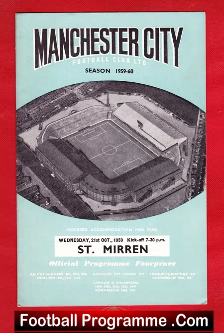 Manchester City v St Mirren 1959