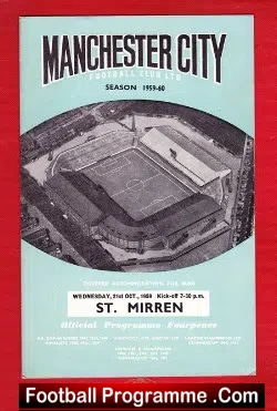 Manchester City v St Mirren 1959