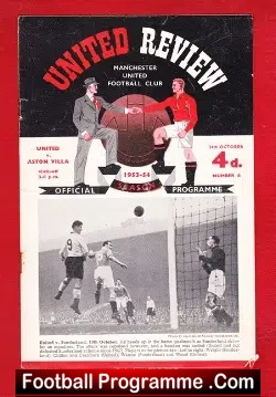 Manchester United v Aston Villa 1953