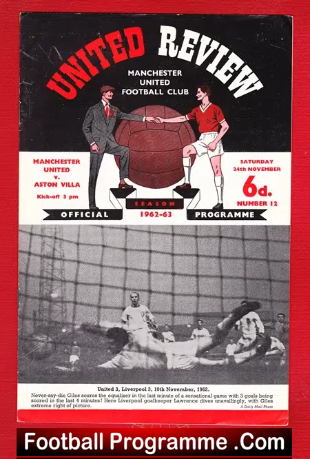 Manchester United v Aston Villa 1962