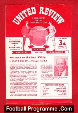 Manchester United v Aston Villa 1963 – Emergency Red Issue