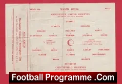 Manchester United v Chesterfield 1958 – Reserves Match