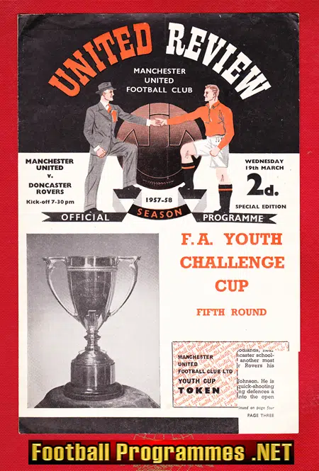 Manchester United v Doncaster Rovers 1958 – Youth Cup N Stiles