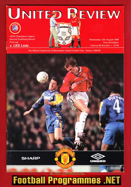 Manchester United v LKS Lodz 1998 – Jaap Stam Debut