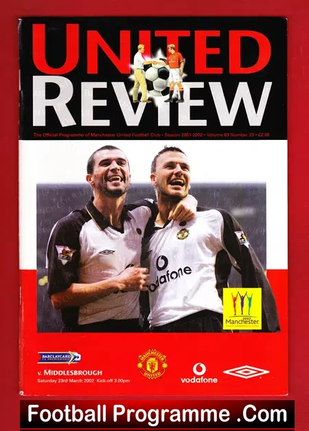 Manchester United v Middlesbrough 2002