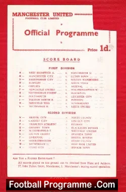 Manchester United v Preston 1957 – Reserves + Bobby Charlton