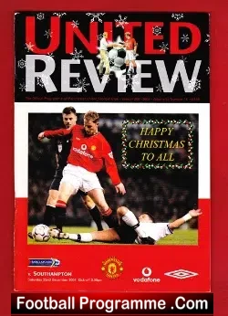 Manchester United v Southampton 2001