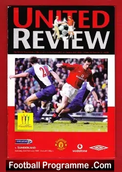Manchester United v Sunderland 2002