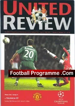 Manchester United v Valencia 2001