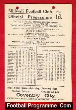 Millwall v Reading 1946 – 1940s Reserves Match