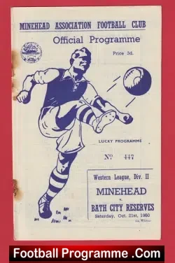 Minehead v Bath City 1950 – Reserves