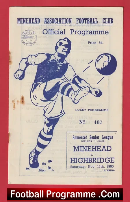 Minehead v Highbridge Town 1950