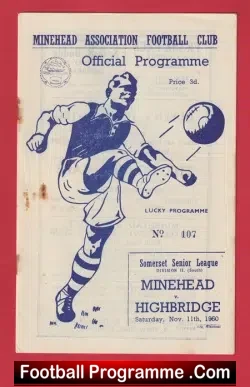 Minehead v Highbridge Town 1950