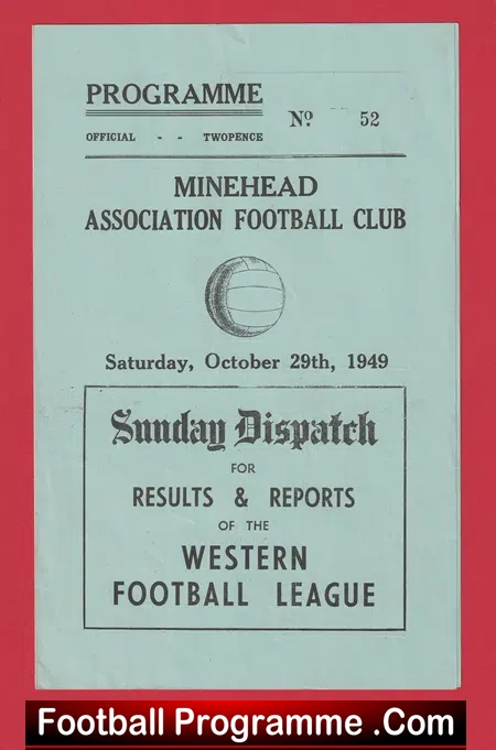 Minehead v Porlock Football Club 1949 – 1940s