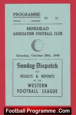 Minehead v Porlock Football Club 1949 – 1940s