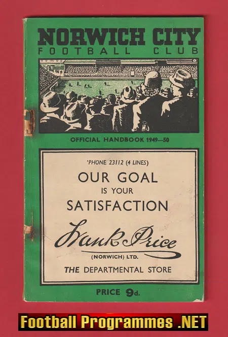 Norwich City Football Club Official Handbook 1949 – 1950