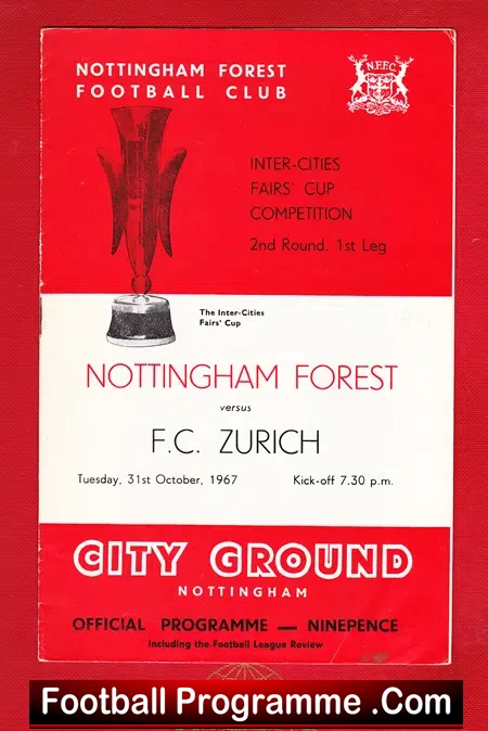 Nottingham Forest v FC Zurich 1967