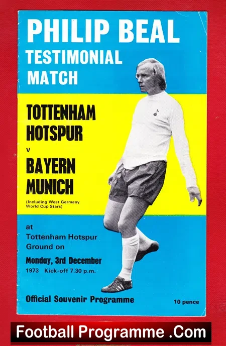Philip Beal Testimonial Benefit Match Tottenham Hotspur 1973