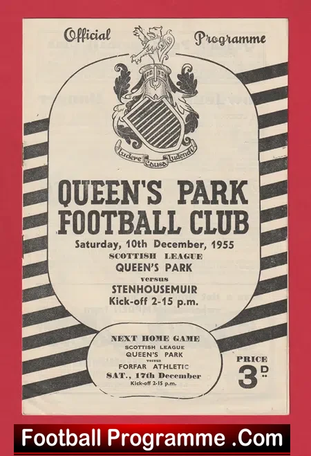 Queens Park v Stenhousemuir 1955 – 1950s Scotland