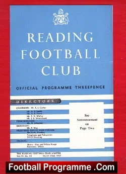 Reading v Birmingham City 1957