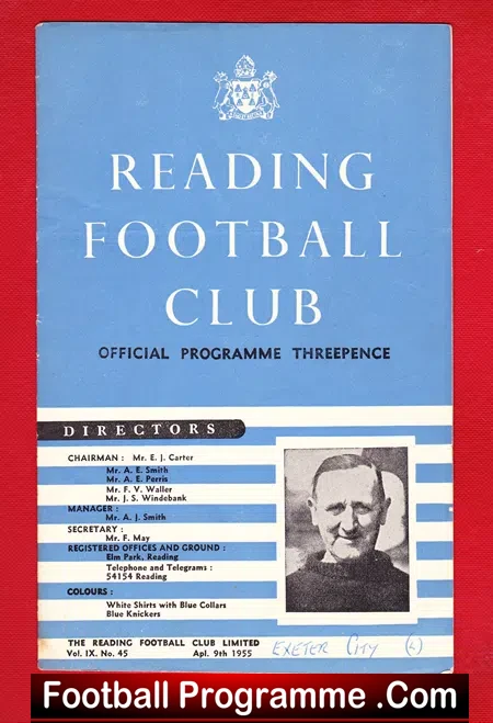 Reading v Exeter City 1955