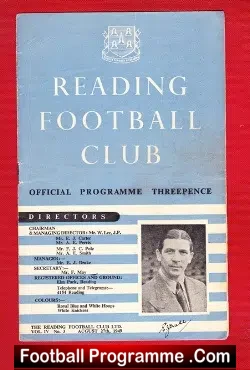 Reading v Leyton Orient 1949 - 1940s Football Programme - football programme