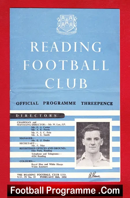 Reading v Southend United 1950