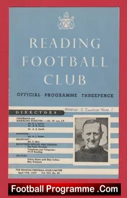 Reading v Swindon Town 1954 – 1950s