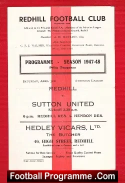 Redhill v Sutton United 1948 – 1940s