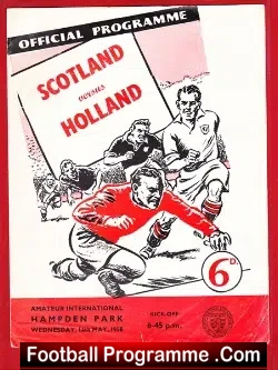 Scotland v Holland 1958 – Amateur International Hampden Park