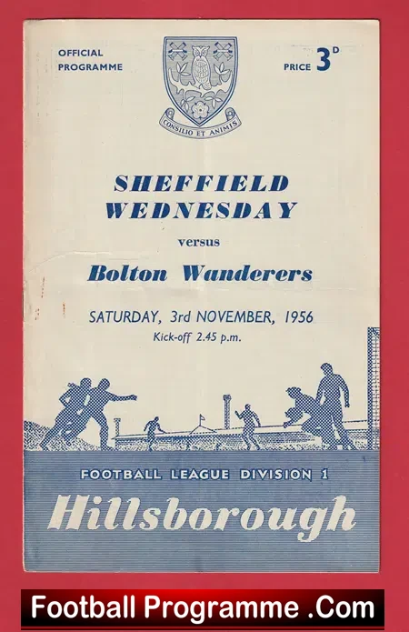 Sheffield Wednesday v Bolton Wanderers 1956