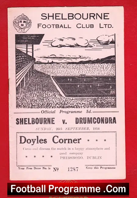 Shelbourne v Drumcondra 1954