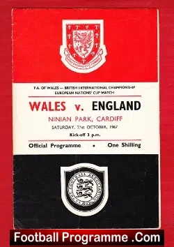 Wales v England 1972 – World Cup qualifying
