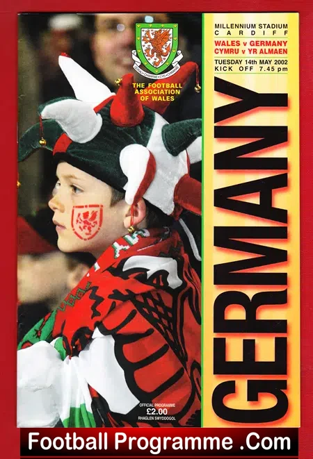 Wales v Germany 2002 – Plus Ticket Millennium Stadium