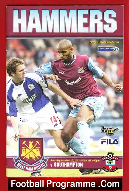 West Ham United v Southampton 2001