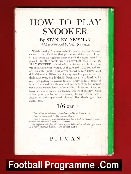 Willie Smith Billiards Book 1946 - Snooker