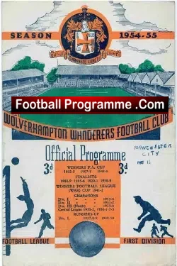 Wolves Wolverhampton v Manchester City 1954