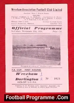 Wrexham v Darlington 1958