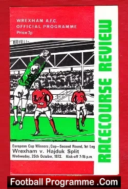 Wrexham v Hajduk Split 1972 – Croatia European Cup Winners Cup