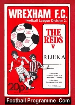 Wrexham v Rijeka 1978 – Croatia ECWC