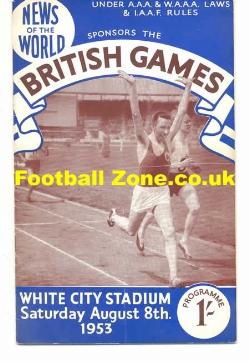British Athletics 1953 at White City