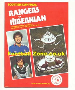 Glasgow Rangers v Hibernian Hibs 1979 - Scotland Cup Final