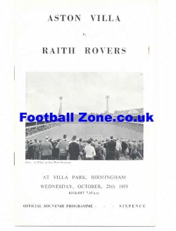 Aston Villa v Raith Rovers 1959 – Villa Park